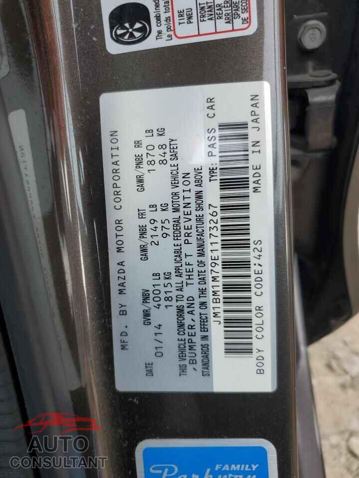 MAZDA 3 2014 - JM1BM1M79E1173267