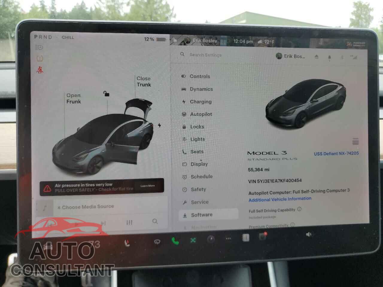 TESLA MODEL 3 2019 - 5YJ3E1EA7KF400454
