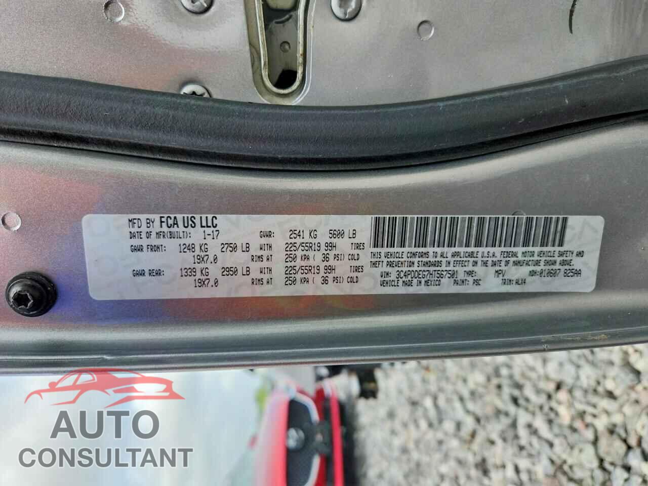 DODGE JOURNEY 2017 - 3C4PDDEG7HT567501