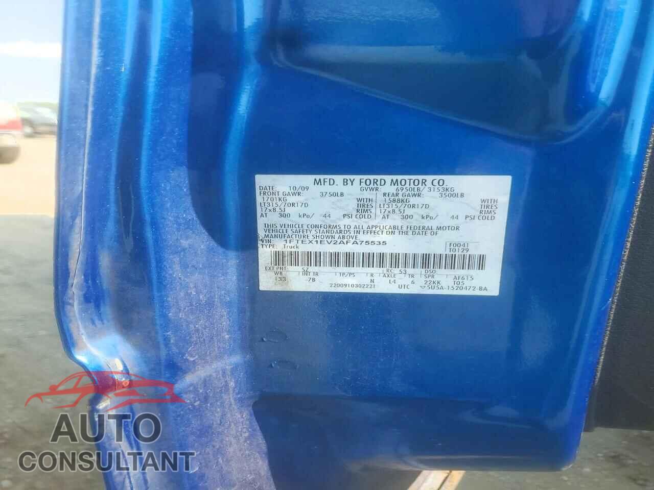 FORD F150 2010 - 1FTEX1EV2AFA75535