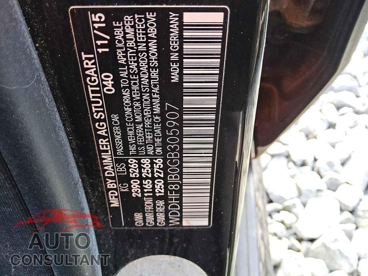 MERCEDES-BENZ E-CLASS 2016 - WDDHF8JB0GB305907