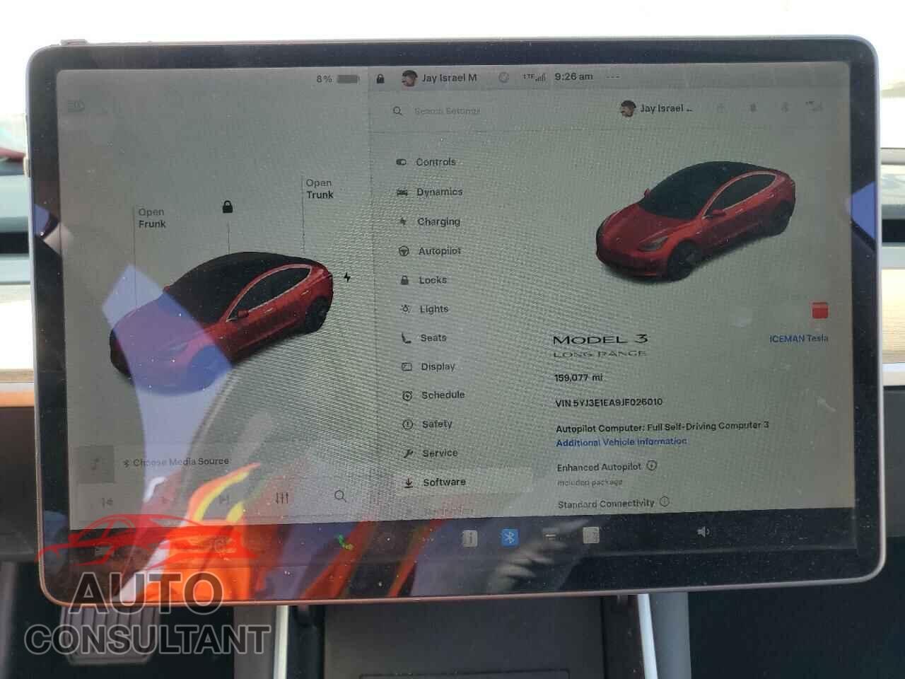 TESLA MODEL 3 2018 - 5YJ3E1EA9JF026010