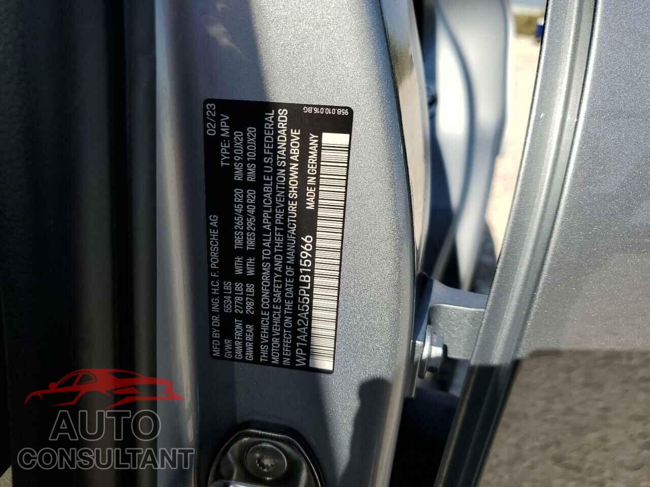 PORSCHE MACAN BASE 2023 - WP1AA2A55PLB15966