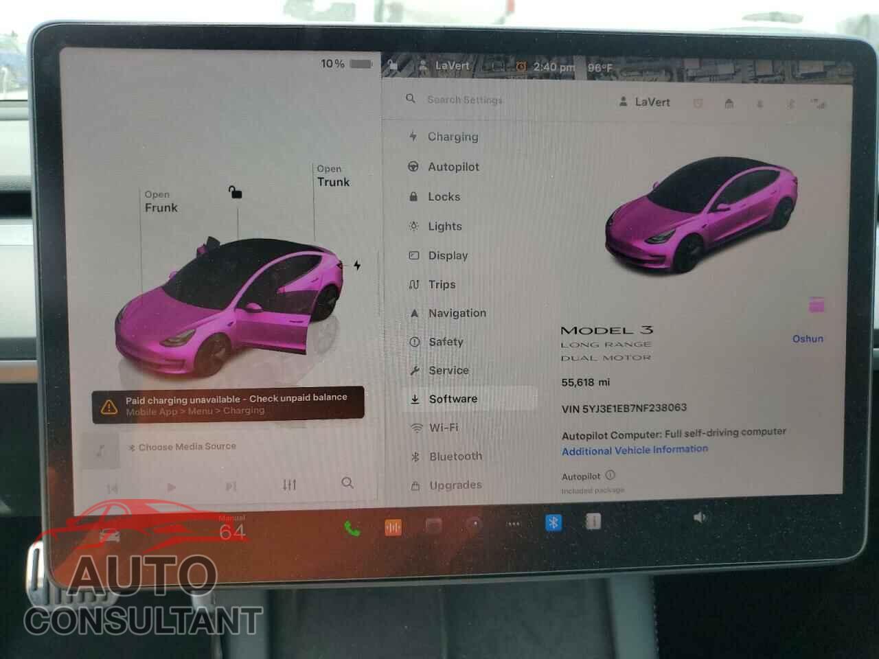 TESLA MODEL 3 2022 - 5YJ3E1EB7NF238063