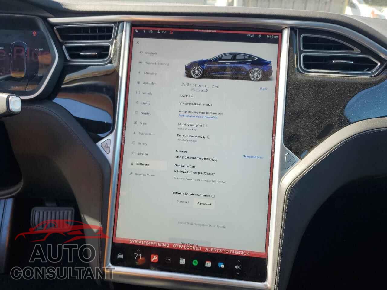 TESLA MODEL S 2015 - 5YJSA1E24FF118343