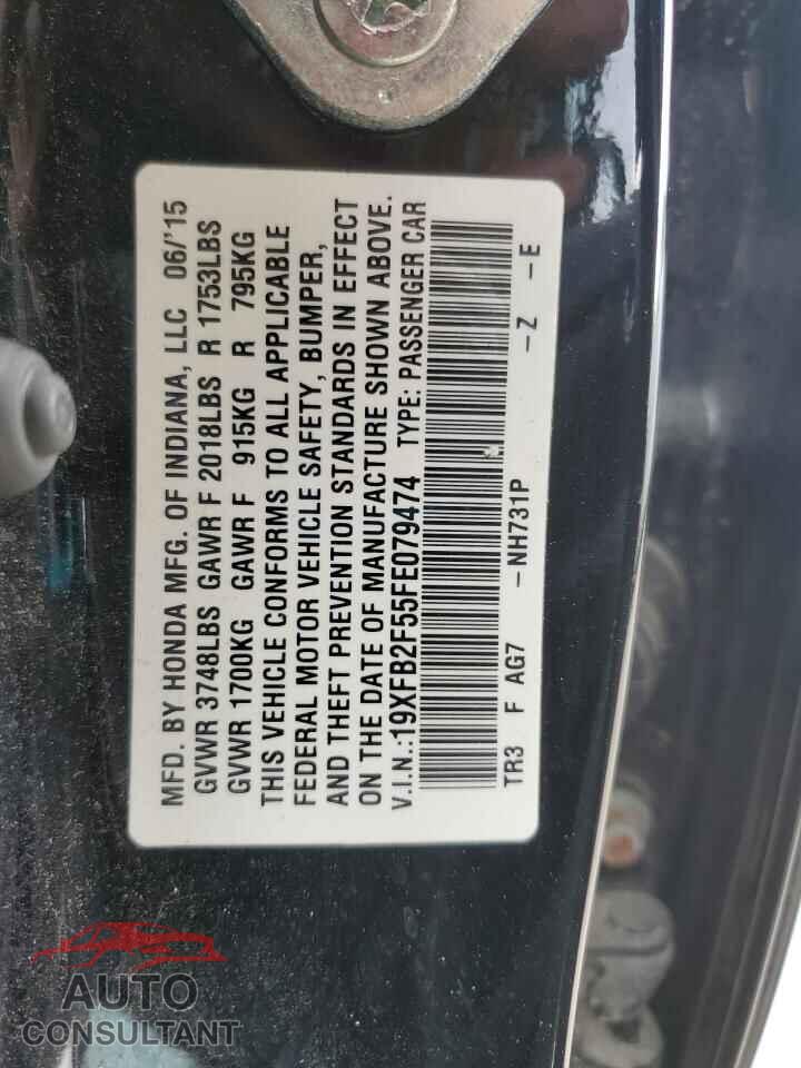HONDA CIVIC 2015 - 19XFB2F55FE079474