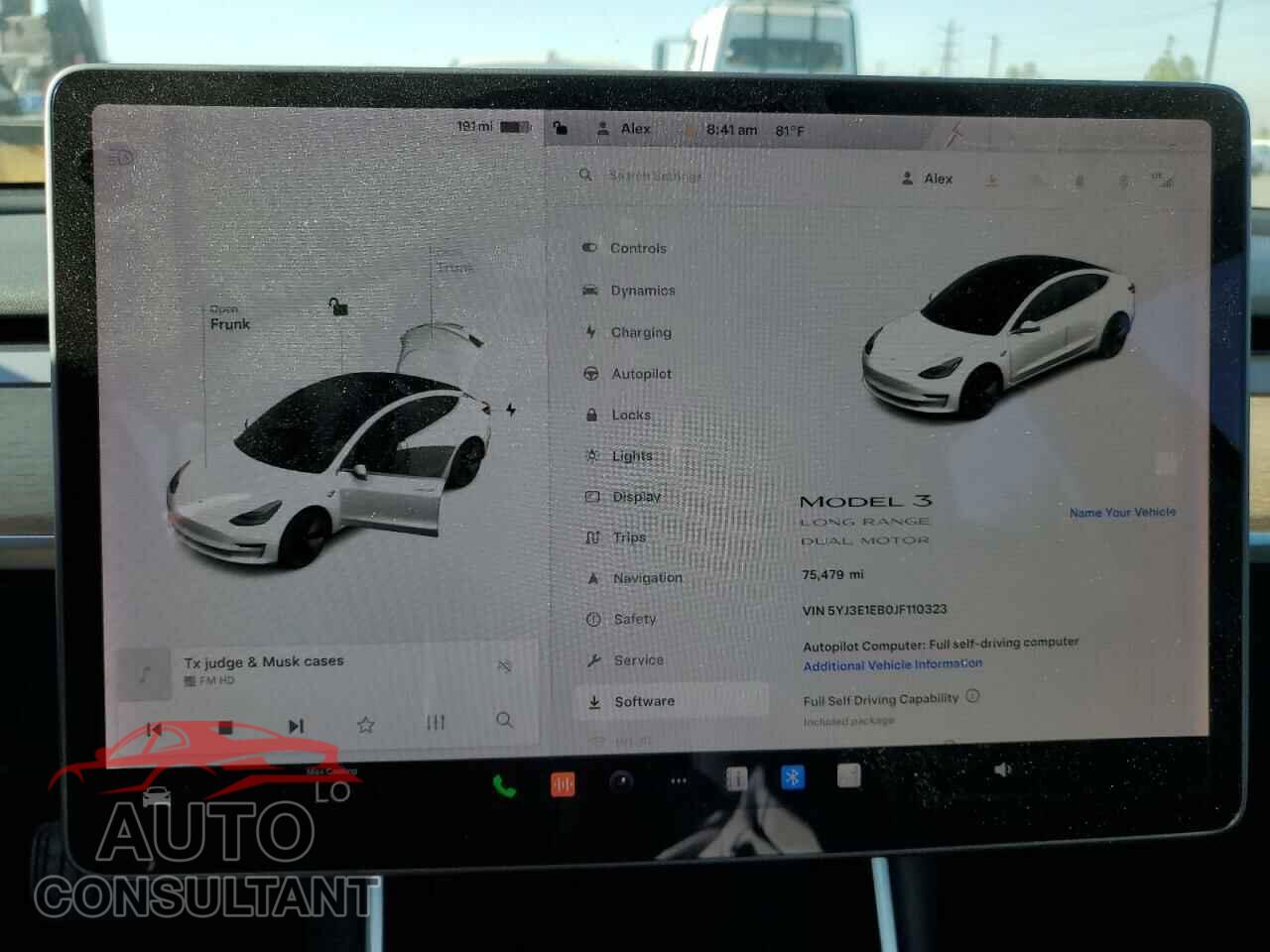 TESLA MODEL 3 2018 - 5YJ3E1EB0JF110323