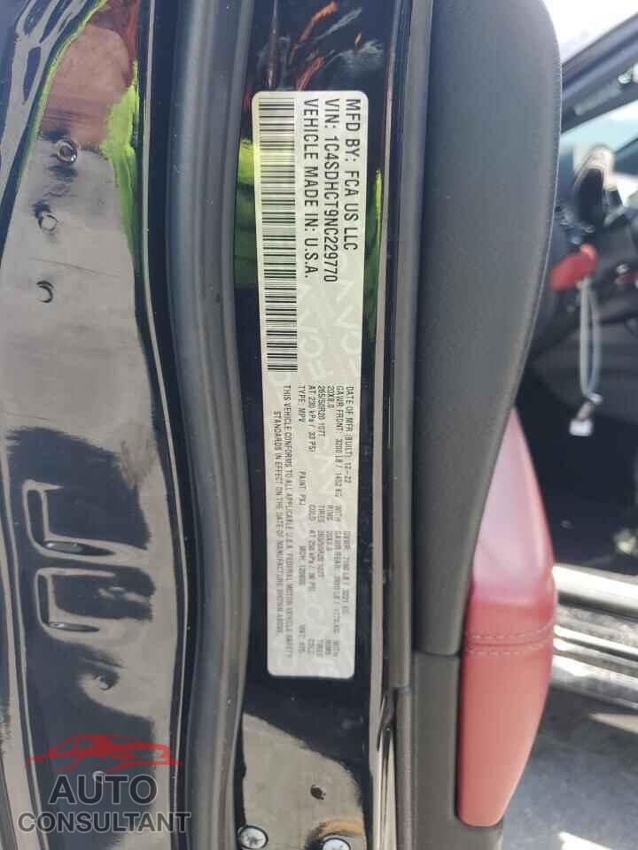 DODGE DURANGO 2022 - 1C4SDHCT9NC229770