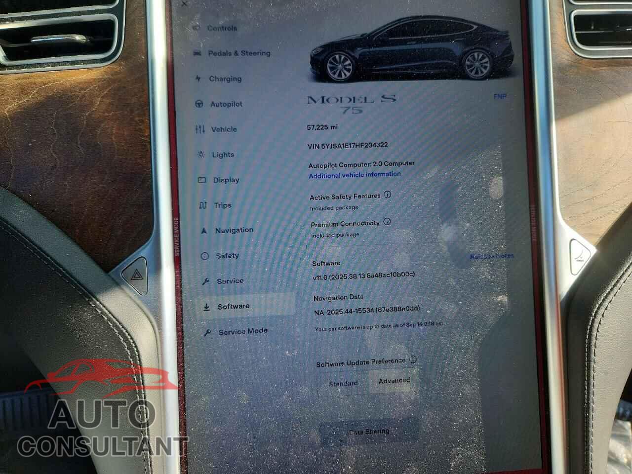 TESLA MODEL S 2017 - 5YJSA1E17HF204322