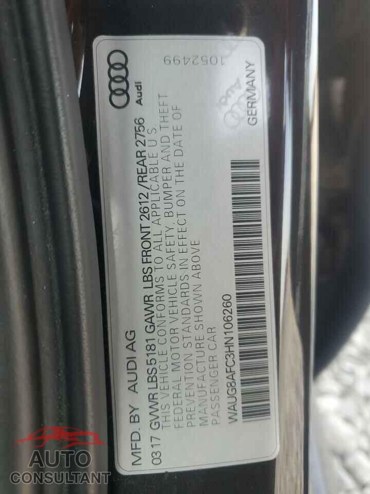 AUDI A6 2017 - WAUG8AFC3HN106260