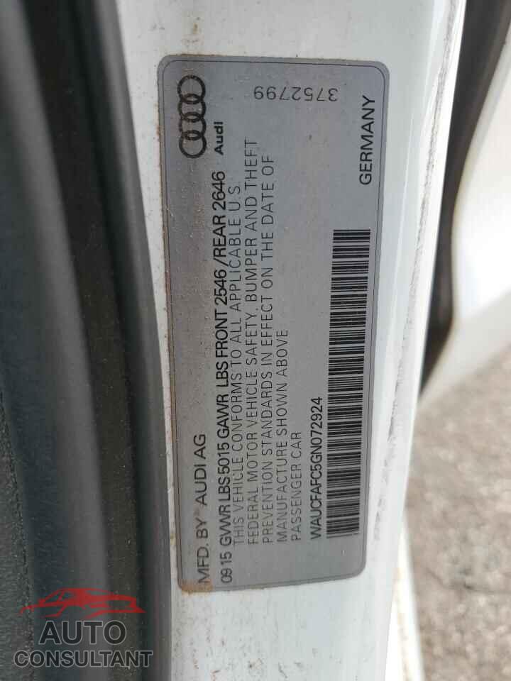 AUDI A6 2016 - WAUCFAFC5GN072924