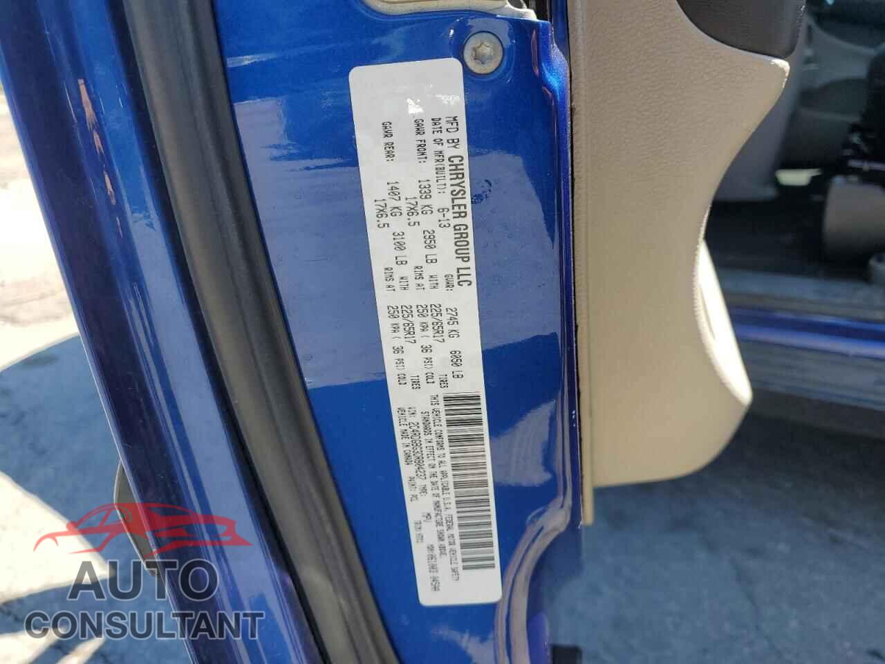 DODGE CARAVAN 2013 - 2C4RDGBG3DR804237