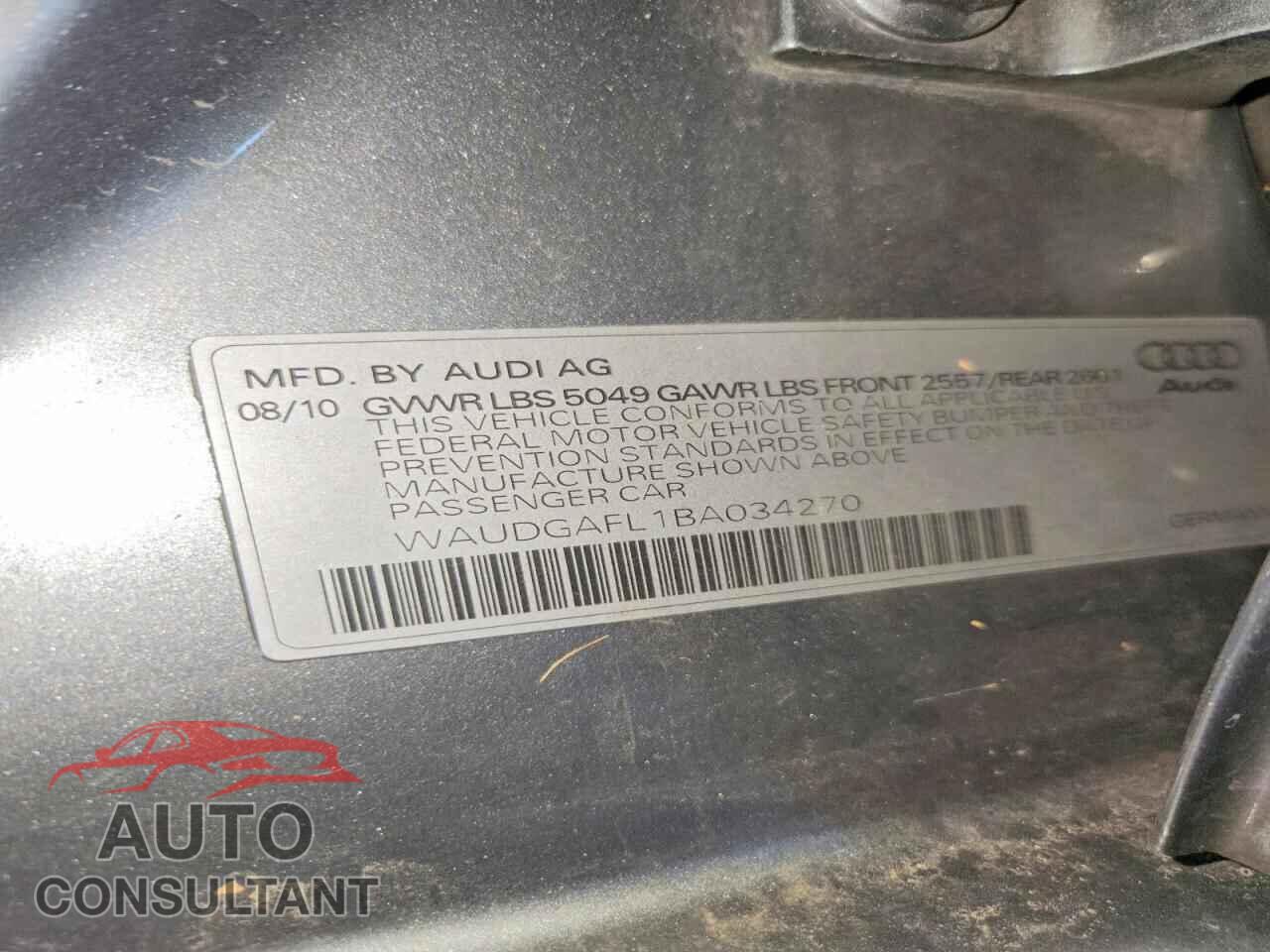 AUDI S4/RS4 2011 - WAUDGAFL1BA034270
