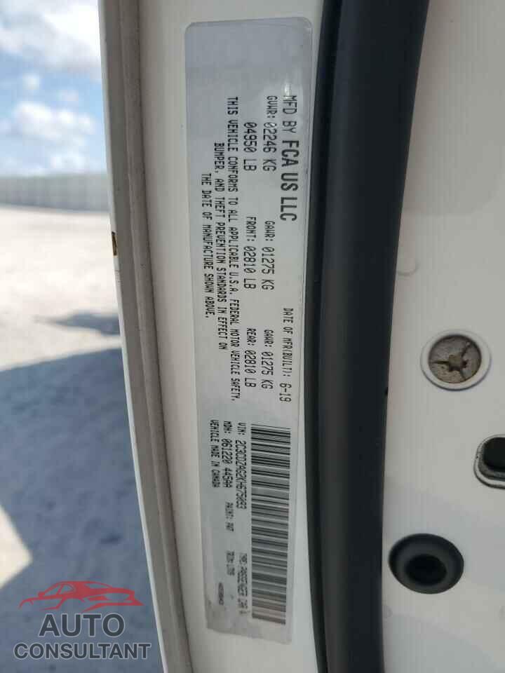 DODGE CHALLENGER 2019 - 2C3CDZAG2KH675093