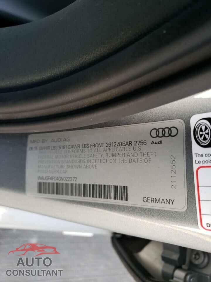 AUDI A6 2016 - WAUGFAFC4GN022372
