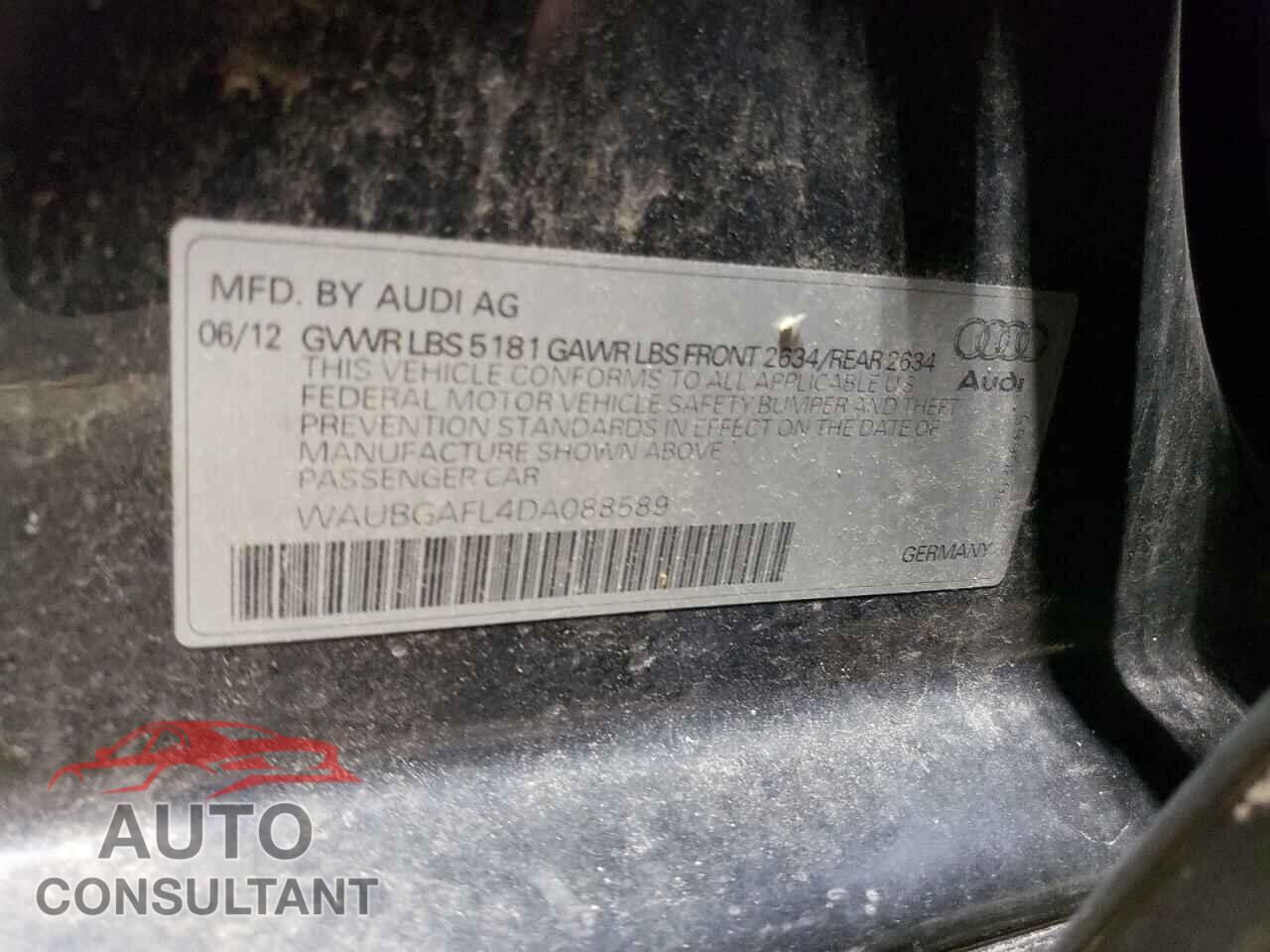 AUDI S4/RS4 2013 - WAUBGAFL4DA088589
