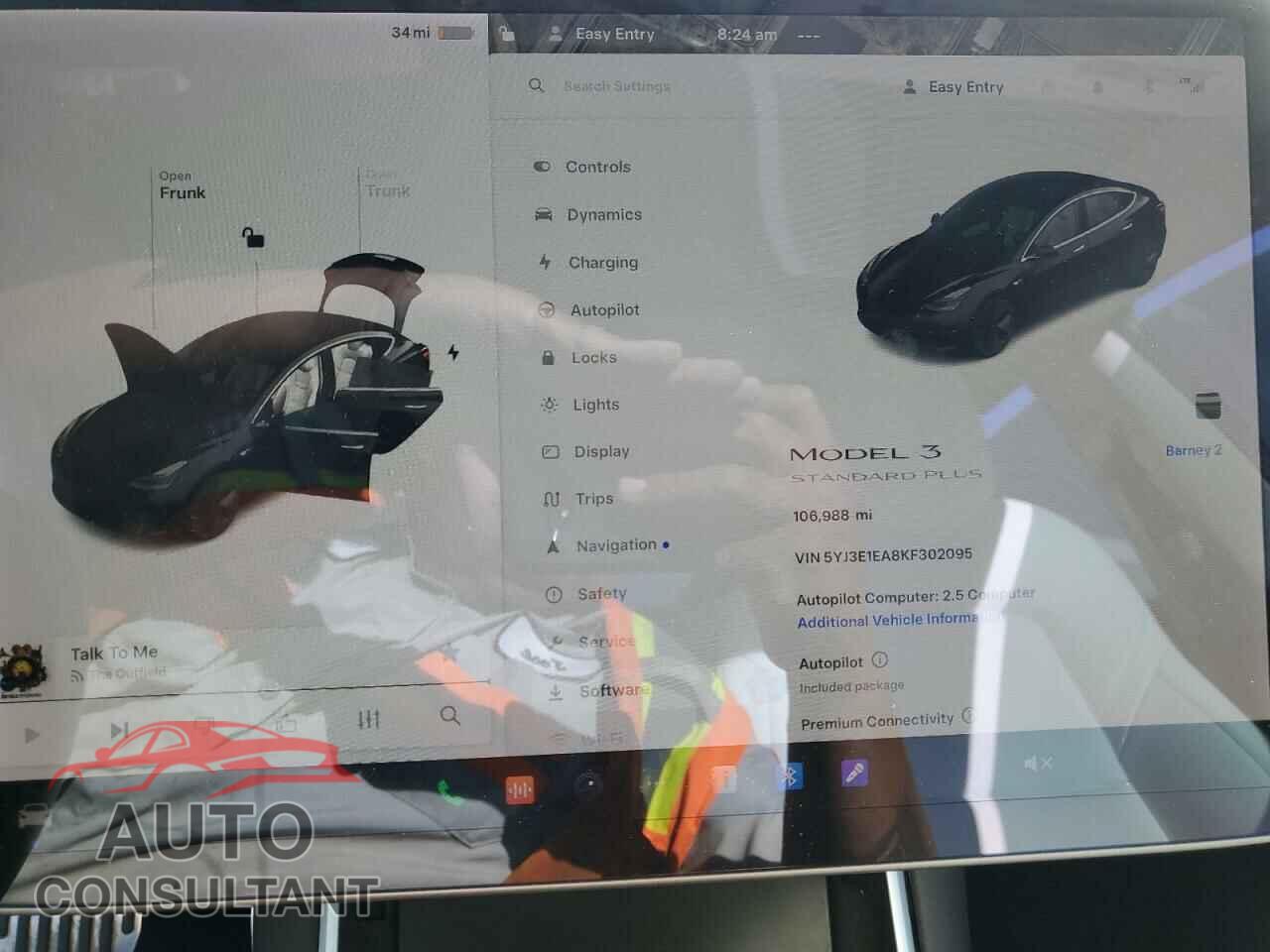 TESLA MODEL 3 2019 - 5YJ3E1EA8KF302095