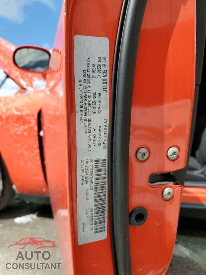 DODGE CHALLENGER 2017 - 2C3CDZAG0HH531437