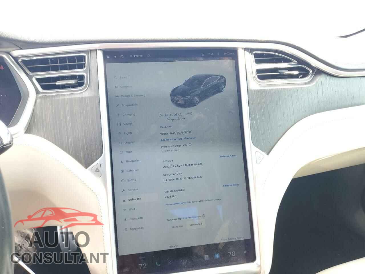 TESLA MODEL S 2012 - 5YJSA1DP0CFS00059