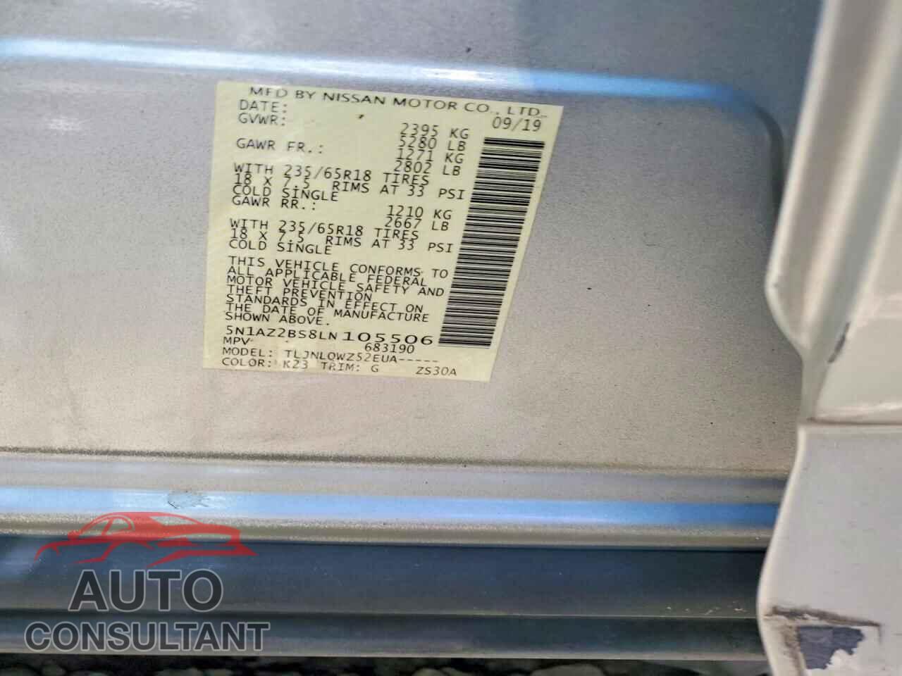 NISSAN MURANO 2020 - 5N1AZ2BS8LN105506