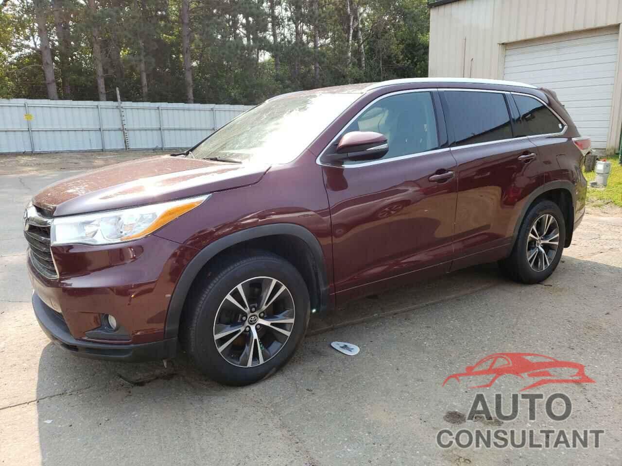 TOYOTA HIGHLANDER 2016 - 5TDJKRFH1GS284617