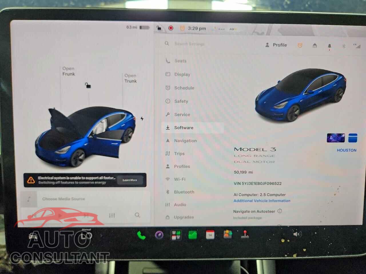 TESLA MODEL 3 2018 - 5YJ3E1EB0JF096522