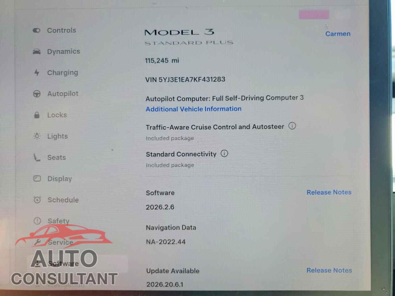 TESLA MODEL 3 2019 - 5YJ3E1EA7KF431283