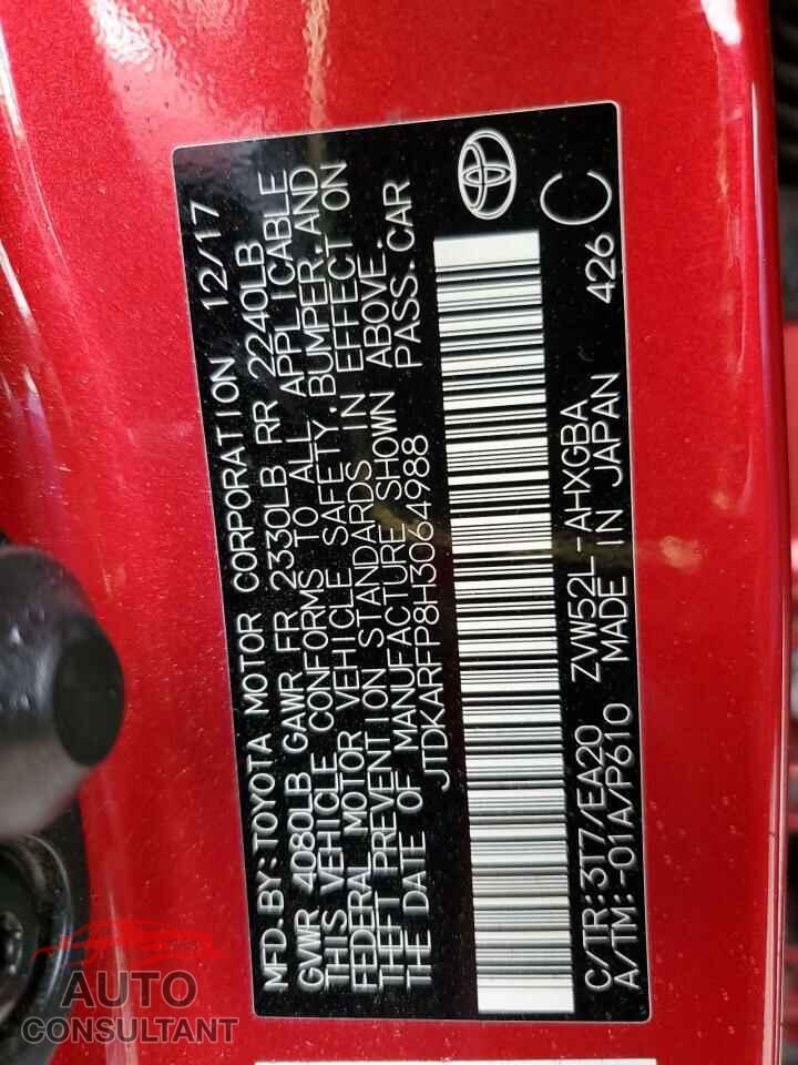 TOYOTA PRIUS 2017 - JTDKARFP8H3064988