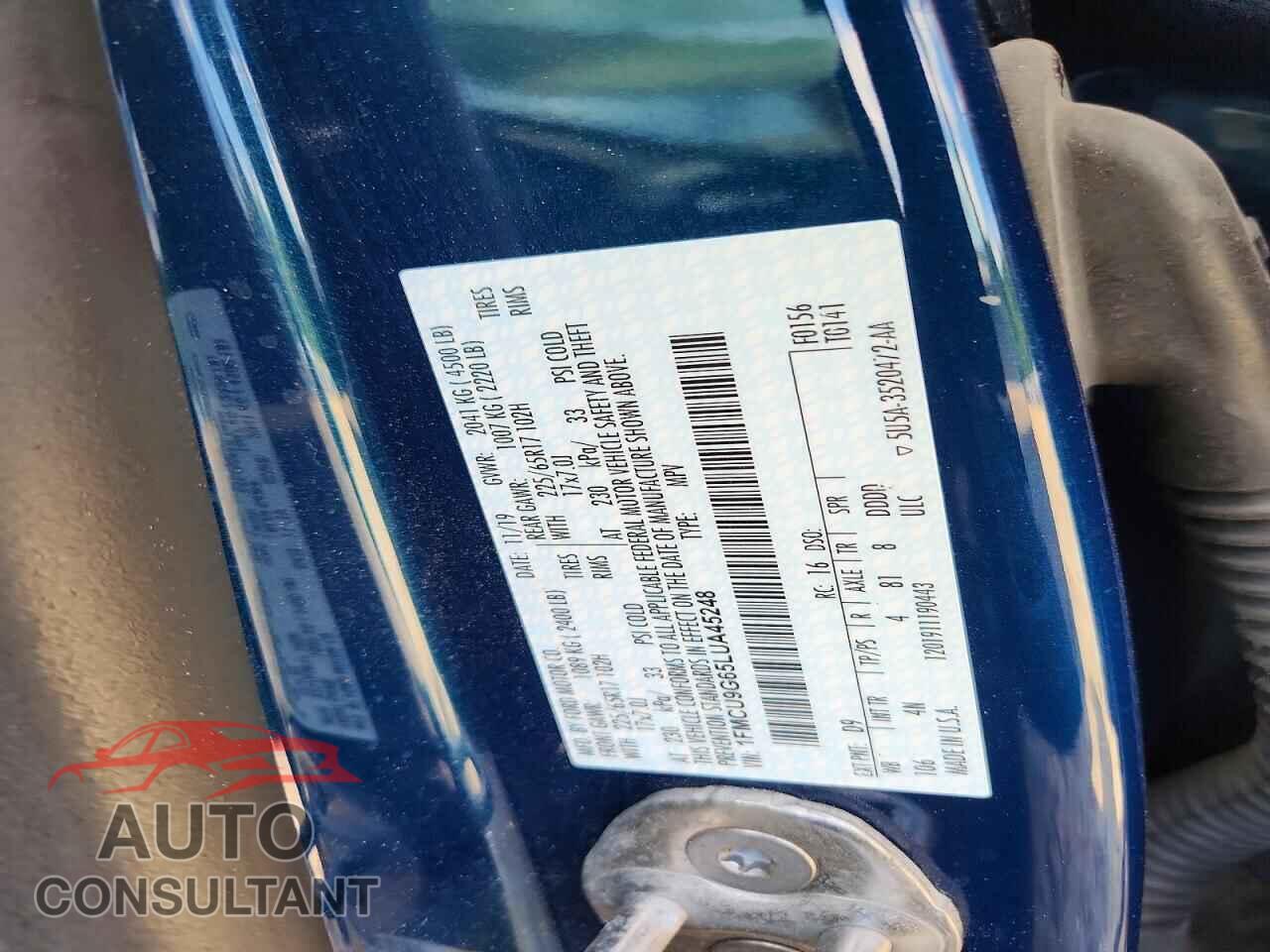 FORD ESCAPE 2020 - 1FMCU9G65LUA45248