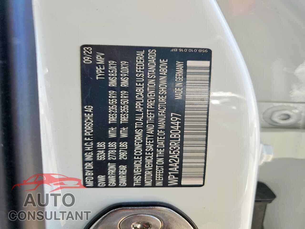 PORSCHE MACAN 2024 - WP1AA2A53RLB04497