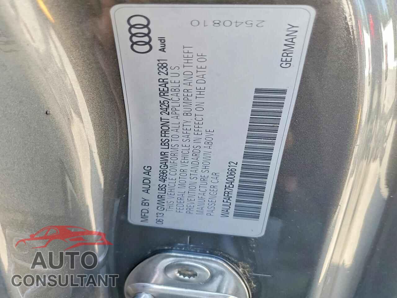 AUDI A5 2014 - WAULFAFR7EA006612