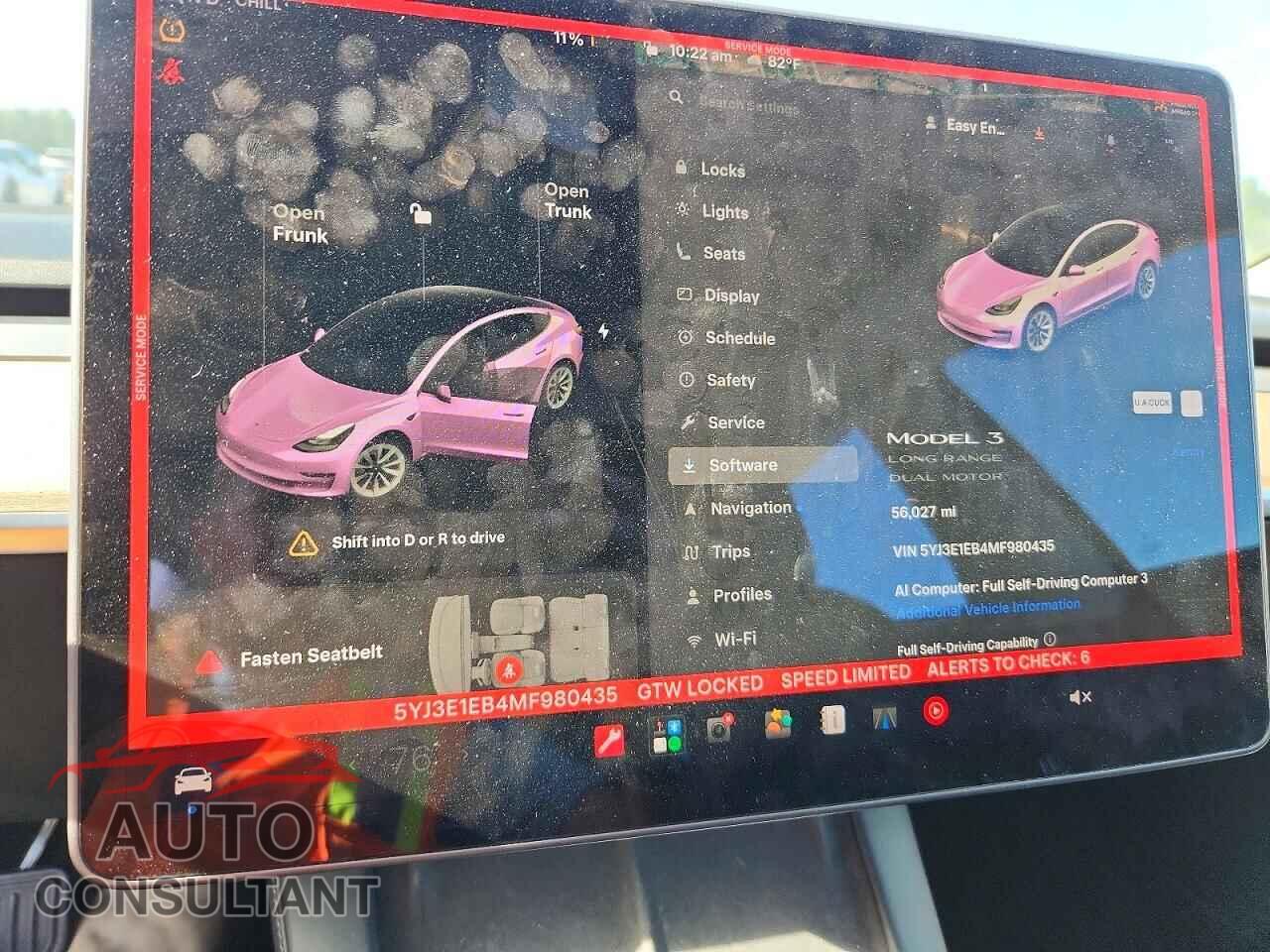 TESLA MODEL 3 2021 - 5YJ3E1EB4MF980435