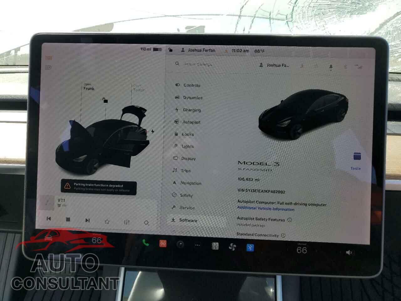 TESLA MODEL 3 2019 - 5YJ3E1EA1KF482892