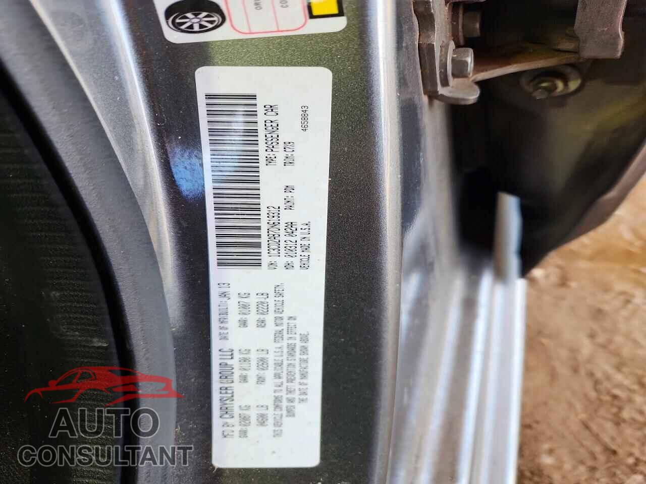 DODGE AVENGER 2013 - 1C3CDZAB7DN619312