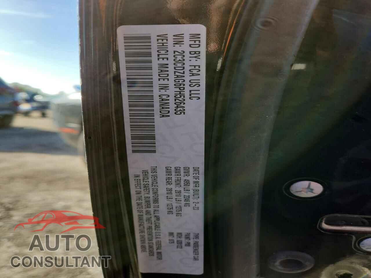 DODGE CHALLENGER 2023 - 2C3CDZAG6PH526435