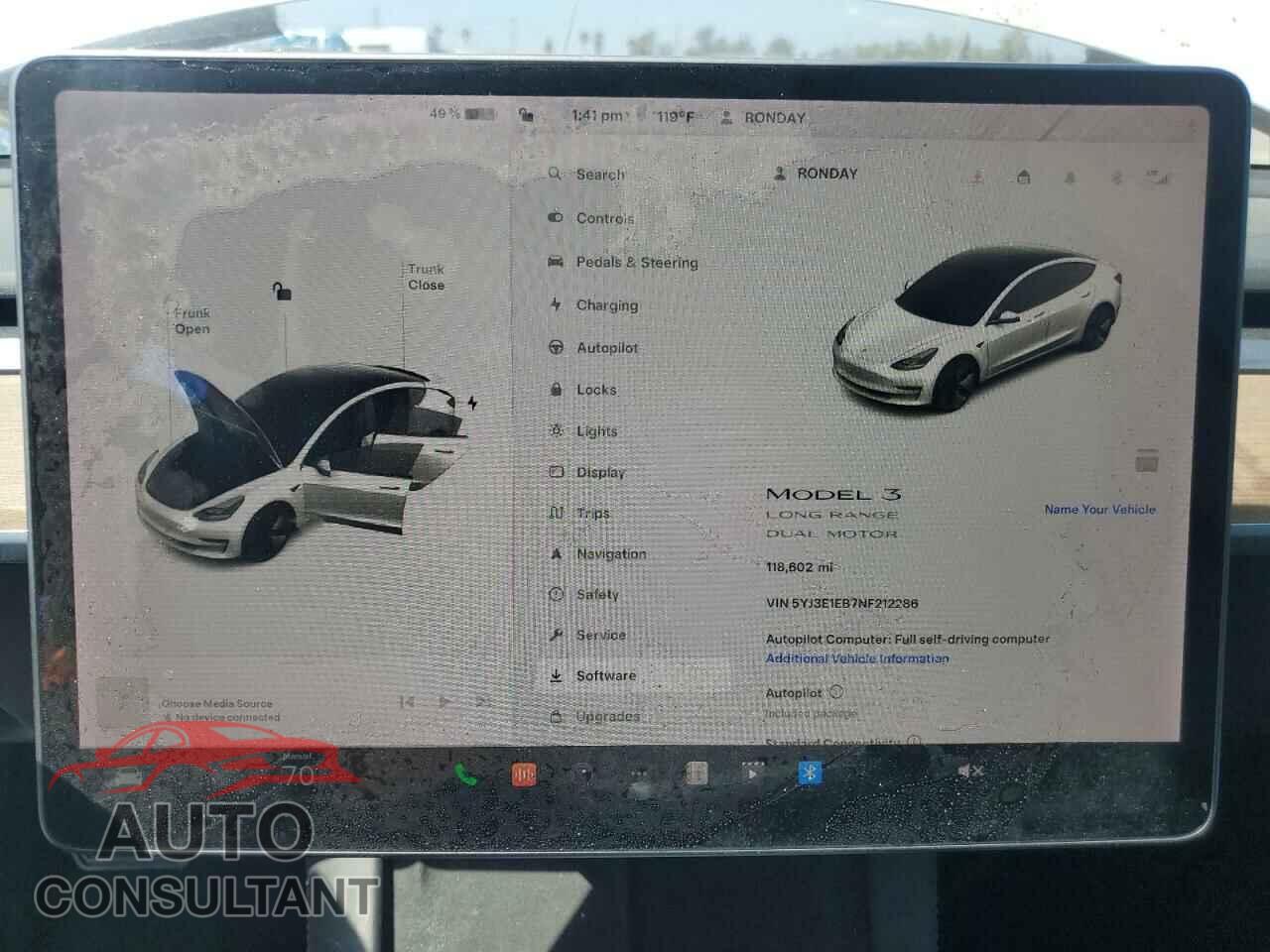 TESLA MODEL 3 2022 - 5YJ3E1EB7NF212286