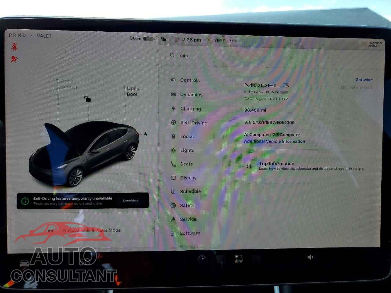TESLA MODEL 3 2018 - 5YJ3E1EB7JF091009