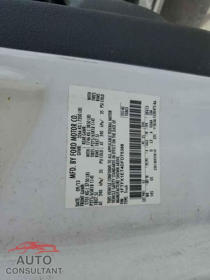 FORD F-150 2013 - 1FTFX1ET4DFD75388
