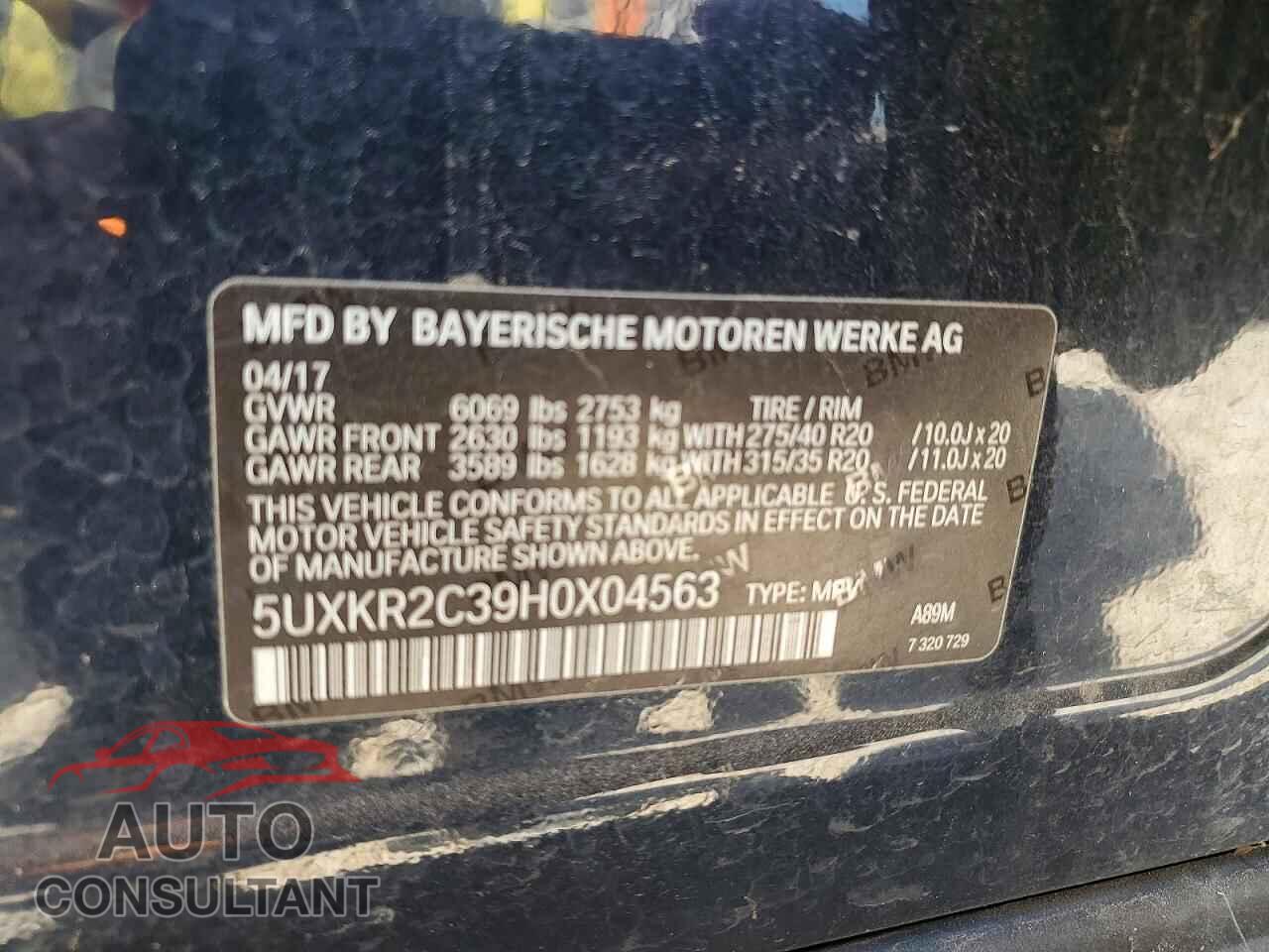 BMW X5 2017 - 5UXKR2C39H0X04563