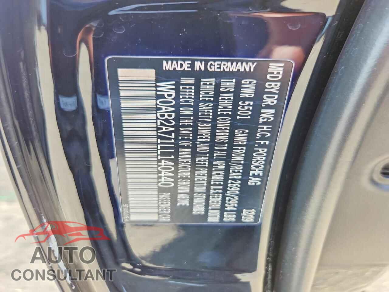 PORSCHE PANAMERA 2020 - WP0AB2A71LL140440