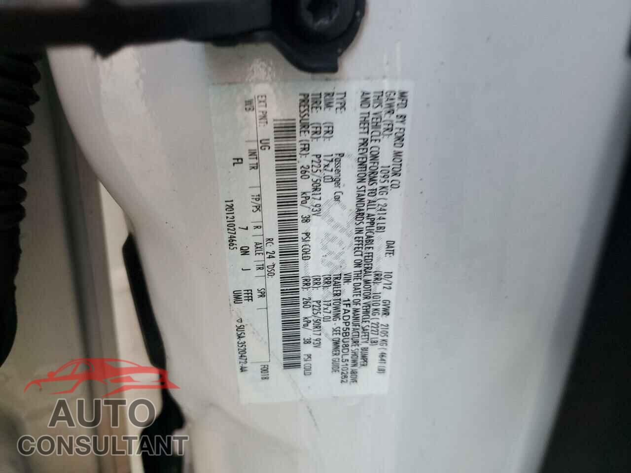 FORD CMAX 2013 - 1FADP5BU8DL510262