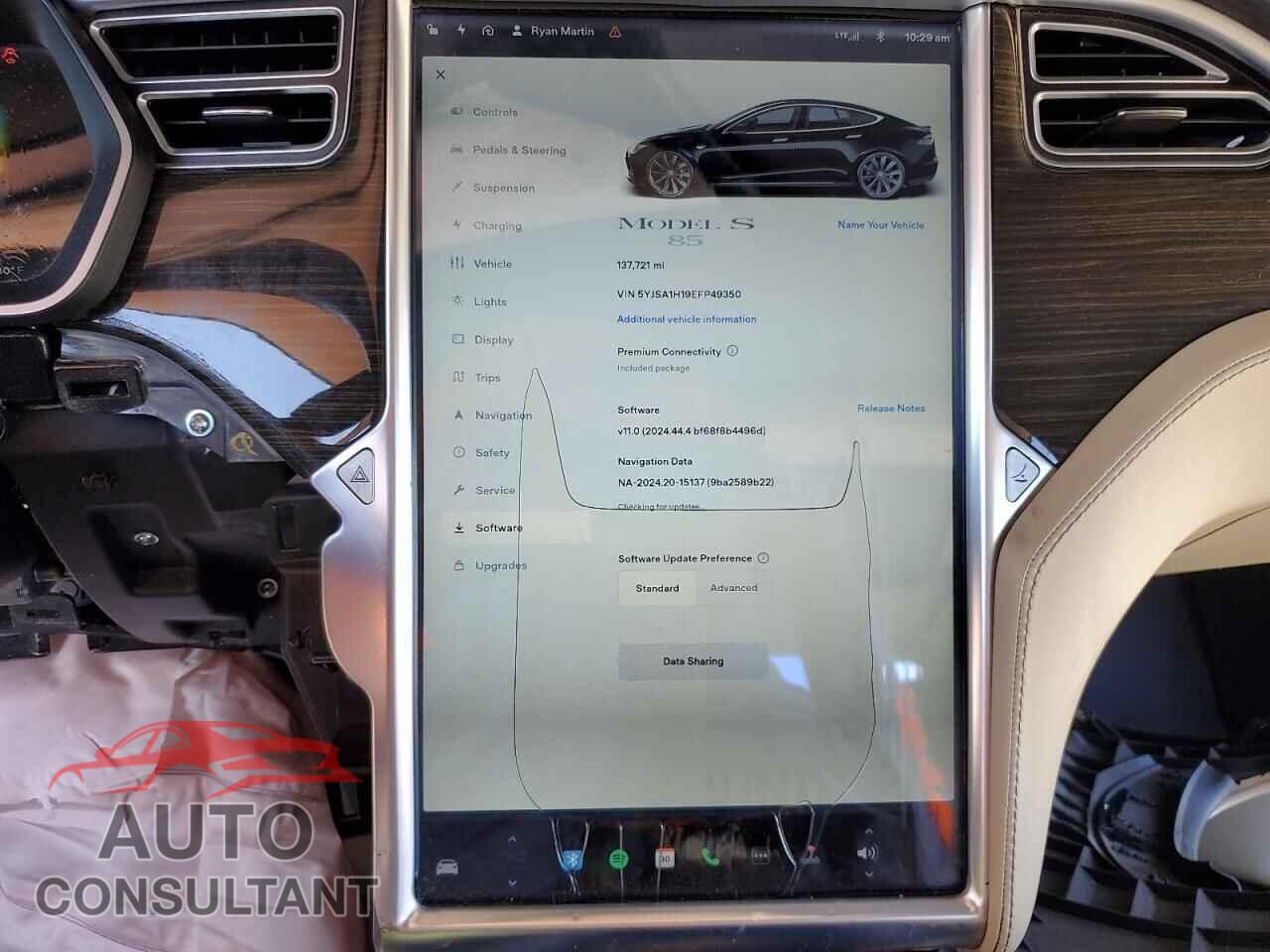 TESLA MODEL S 2014 - 5YJSA1H19EFP49350
