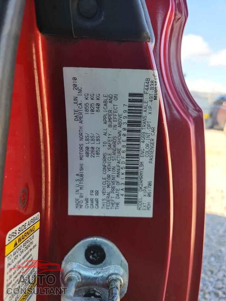 MITSUBISHI ECLIPSE 2011 - 4A31K5DF6BE003997
