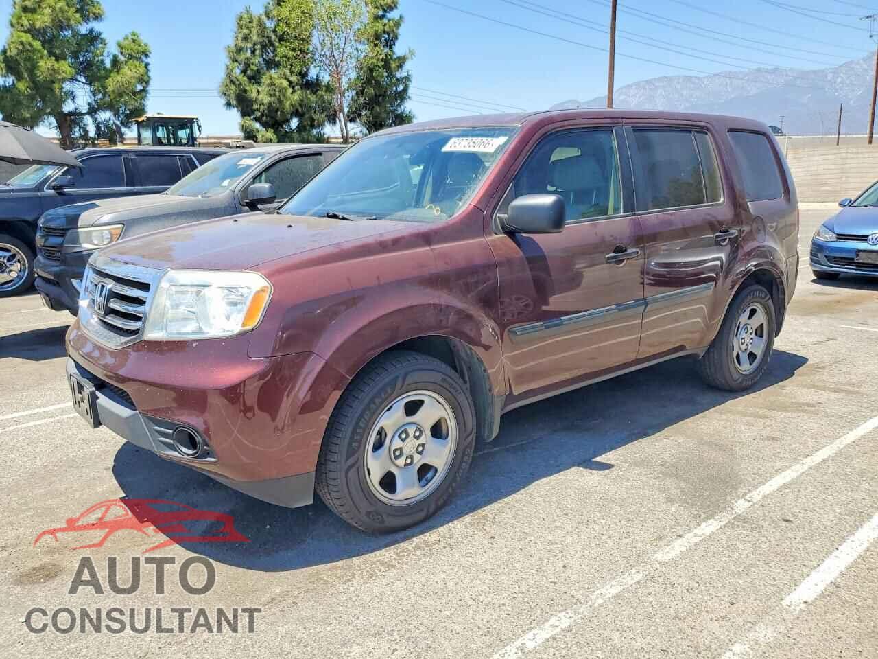 HONDA PILOT 2013 - 5FNYF3H27DB022013