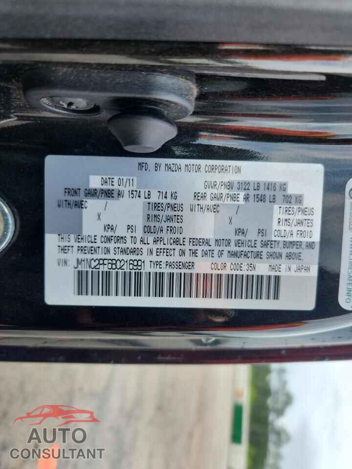 MAZDA MX5 2011 - JM1NC2PF6B0216991