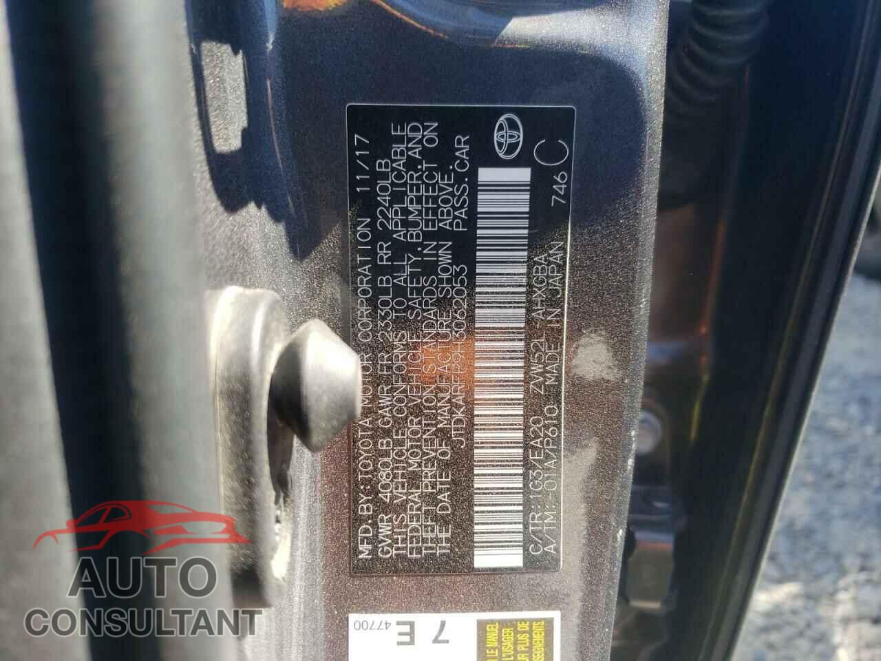 TOYOTA PRIUS 2017 - JTDKARFP9H3062053