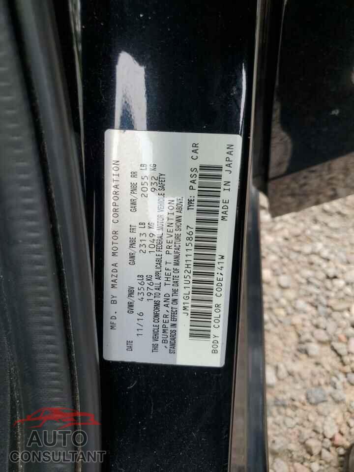 MAZDA 6 2017 - JM1GL1U52H1115867