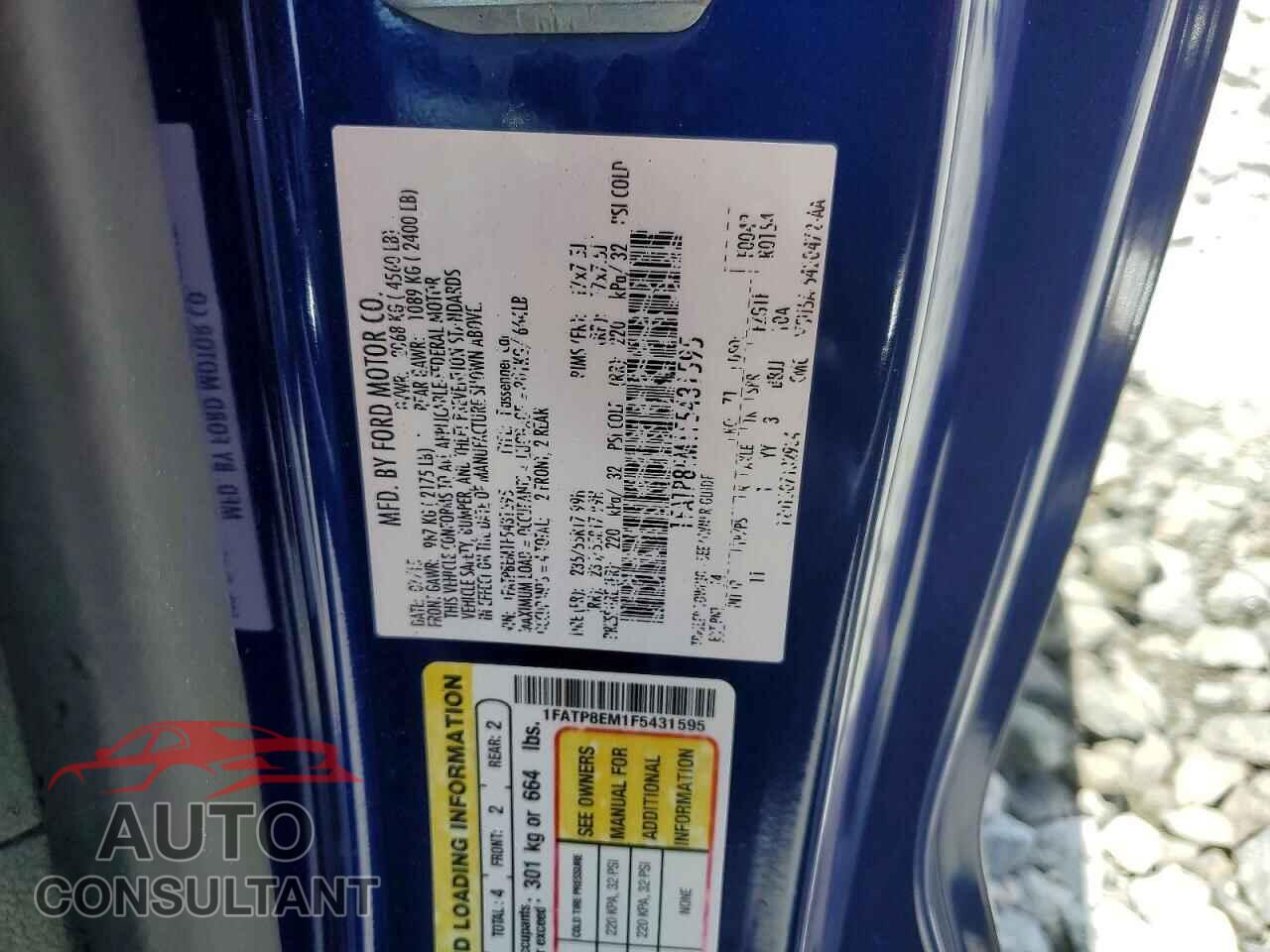 FORD MUSTANG 2015 - 1FATP8EM1F5431595