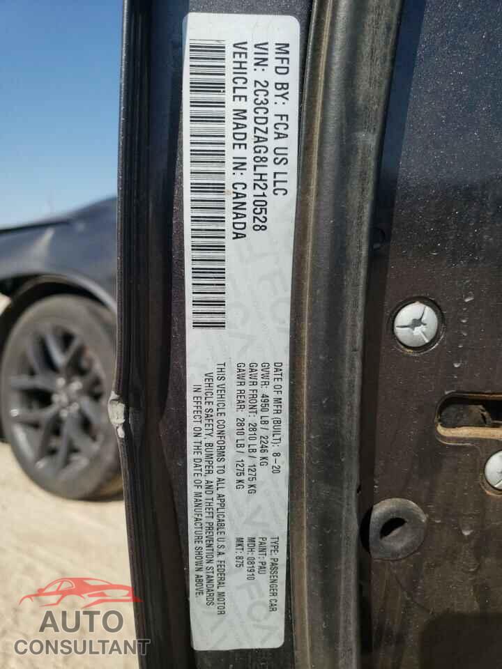 DODGE CHALLENGER 2020 - 2C3CDZAG8LH210528