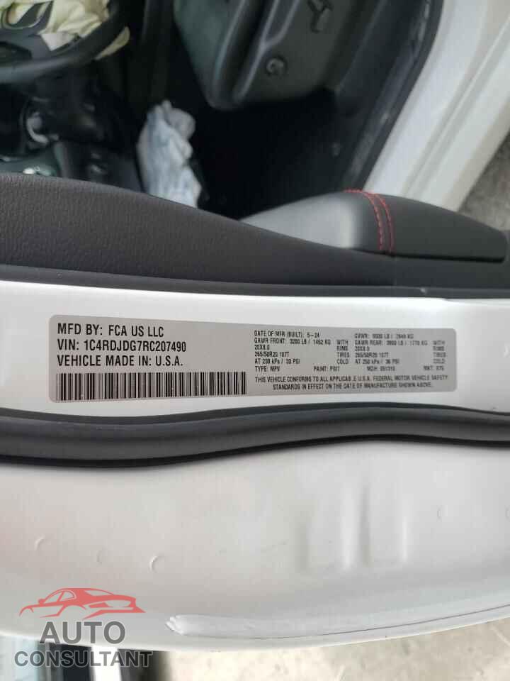 DODGE DURANGO 2024 - 1C4RDJDG7RC207490
